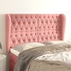 vidaXL T&ecirc;te de lit avec oreilles Rose 147x23x118/128 cm Velours