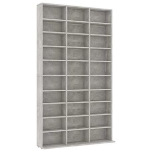 vidaXL Armoire &agrave; CD Gris b&eacute;ton 102x23x177,5 cm Bois d'ing&eacute;nierie