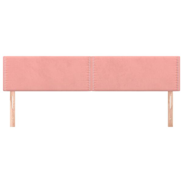 vidaXL Têtes de lit 2 pcs Rose 80x5x78/88 cm Velours