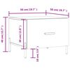 vidaXL Tables basses 2 pcs blanc brillant 50x50x40cm bois d'ing&eacute;nierie