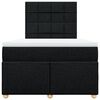 vidaXL Sommier &agrave; lattes de lit avec matelas noir 120x190 cm tissu