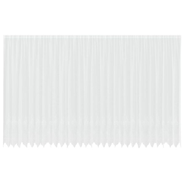 vidaXL Rideau en Dentelle avec des rideaux Blanc 260x750cm Polyester