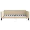 vidaXL Lit de jour avec gigogne et tiroirs sans matelas cr&egrave;me 90x200cm