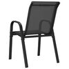 vidaXL Chaises empilables de jardin lot de 2 Noir Tissu textil&egrave;ne