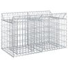 vidaXL Lit sur&eacute;lev&eacute; gabion 100 x 50 x 60 cm Acier galvanis&eacute; Argent&eacute;