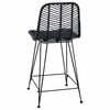 vidaXL Chaise de bar 2 pcs Noir 44,5 x 54,5 x 97,5 cm Rotin et m&eacute;tal