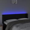 vidaXL T&ecirc;te de lit &agrave; LED Noir 147x16x78/88 cm Similicuir