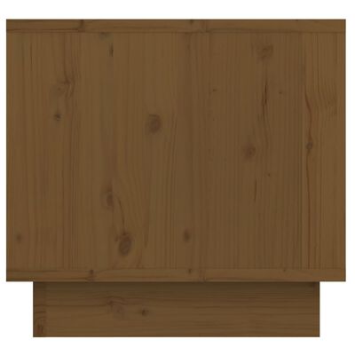 vidaXL Table de chevet Marron miel 35x34x32 cm Bois de pin solide