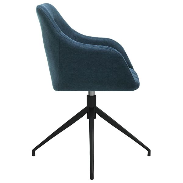 vidaXL Chaises pivotantes &agrave; manger lot de 4 bleu tissu