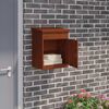 vidaXL Bo&icirc;te de d&eacute;p&ocirc;t de colis Rouill&eacute; 47,5 x 38 x 59 cm Acier patin&eacute;