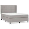 vidaXL Sommier &agrave; lattes de lit avec matelas Gris clair 140x200cm Tissu