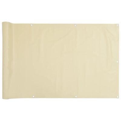 vidaXL Écran d'intimité de balcon crème 600x120 cm PVC