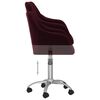 vidaXL Chaise pivotante de salle &agrave; manger Violet Tissu
