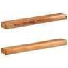 vidaXL &Eacute;tag&egrave;res murales 2 pcs 100x17x8 cm bois massif d'acacia