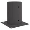 vidaXL Ancre ronde au sol 12 pcs Anthracite 15 x 15 x 15 cm m&eacute;tal