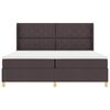 vidaXL Lit &agrave; ressorts avec matelas Marron 200 x 200 cm tissu
