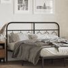 vidaXL T&ecirc;te de lit de remplacement m&eacute;tal noir 140 cm