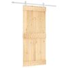 vidaXL Porte coulissante 90 x 210 cm Bois de pin massif (non trait&eacute;)