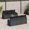 vidaXL Ensemble de canapé de jardin 7 pcs Noir
