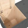 vidaXL Bo&icirc;te &agrave; linge Gris 88,5x44x66 cm Bois massif de pin