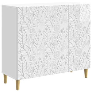 vidaXL Buffet Blanc brillant 89 x 34,5 x 80 cm Bois d'ing&eacute;nierie
