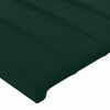 vidaXL T&ecirc;te de lit avec oreilles Vert fonc&eacute; 83x23x78/88 cm Velours