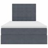 vidaXL Lit avec rangement et matelas Gris fonc&eacute; 120 x 190 cm Velours