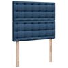 vidaXL Sommier &agrave; lattes de lit avec matelas bleu 120x190 cm tissu