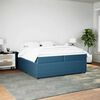vidaXL Sommier &agrave; lattes de lit et matelas Bleu fonc&eacute; 200x200cm Velours