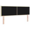 vidaXL T&ecirc;te de lit LED avec des lumi&egrave;res &agrave; LED Cr&egrave;me 144 cm Polyester