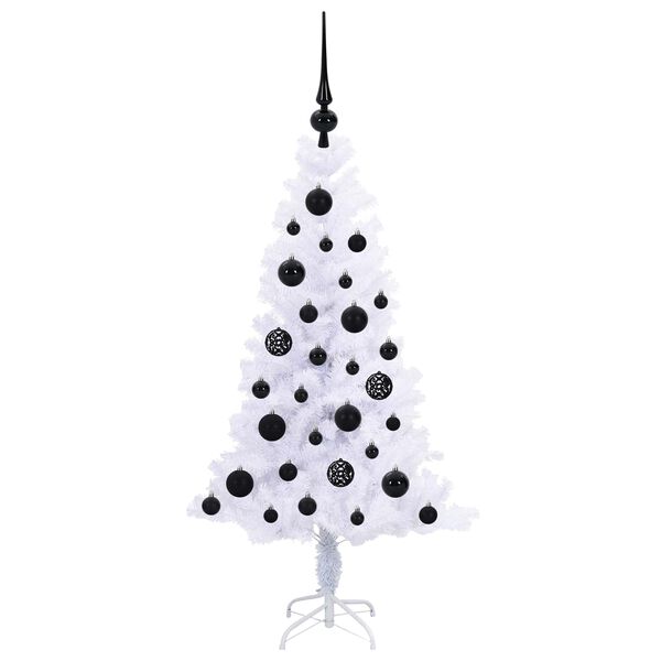 vidaXL Sapin de No&euml;l artificiel avec 150 LED Blanc 120 cm PVC et Acier