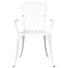 vidaXL Ensemble de salle &agrave; manger pour jardin 5 pcs Blanc Aluminium