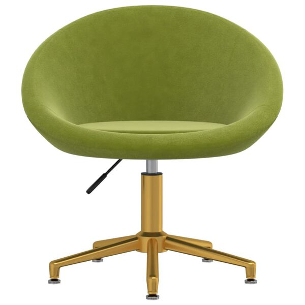 vidaXL Chaises &agrave; manger lot de 4 vert clair velours