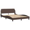 vidaXL Cadre de lit sans matelas Zadar marron 140x190 cm similicuir