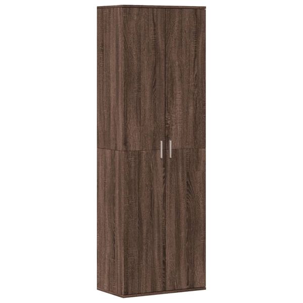 vidaXL Buffet haut ch&ecirc;ne marron 60x35x180 cm bois d'ing&eacute;nierie