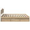 vidaXL Cadre de lit Sonoma 200 x 200 cm Bois de pin massif