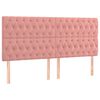 vidaXL Sommier &agrave; lattes de lit avec matelas Rose 180x200 cm Velours