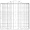 vidaXL Paniers &agrave; gabions arqu&eacute;s 4 pcs 200x50x180/200 cm Fer galvanis&eacute;