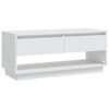 vidaXL Meuble TV Blanc 102x41x44 cm Bois d'ing&eacute;nierie