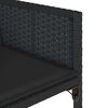 vidaXL Ensemble &agrave; manger de jardin coussins 7pcs Noir R&eacute;sine tress&eacute;e