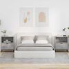 vidaXL Tables de chevet avec tiroir 2 pcs Gris b&eacute;ton 49 x 36 x 61 cm