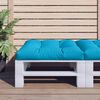 vidaXL Coussin de palette bleu 70x70x12 cm tissu
