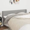 vidaXL T&ecirc;te de lit avec oreilles Gris clair 163x16x78/88 cm Tissu
