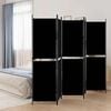 vidaXL Cloison de s&eacute;paration 5 panneaux Noir 250x180 cm Tissu