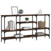 vidaXL Table console ch&ecirc;ne fum&eacute; 160x29x80 cm bois d'ing&eacute;nierie