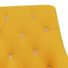 vidaXL Chaises pivotantes &agrave; manger lot de 2 Jaune Velours