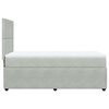 vidaXL Sommier &agrave; lattes de lit et matelas Gris clair 80x200 cm Velours