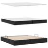 vidaXL Lit avec rangement et LED Noir 200 x 200 cm Simili cuir
