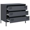 vidaXL Buffet anthracite 68x39x58,5 cm acier laminé à froid