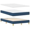 vidaXL Lit &agrave; ressorts avec matelas Bleu 120 x 200 cm tissu